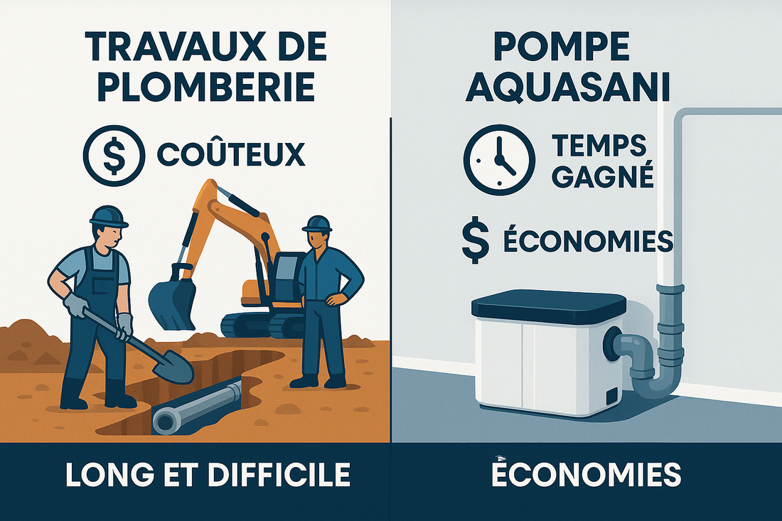 Pourquoi une pompe Aquasani est une alternative intelligente aux gros travaux (et comment elle vous fait économiser temps et argent)
